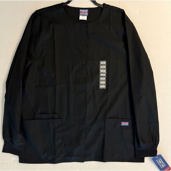 Cherokee Workwear Women's Snap Front Warm-Up Scrub Jacket - 4350 - Picture 3 of 6